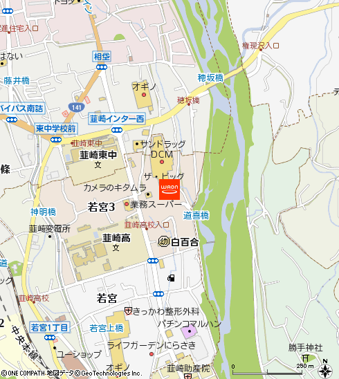 ザ・ビッグ韮崎店付近の地図